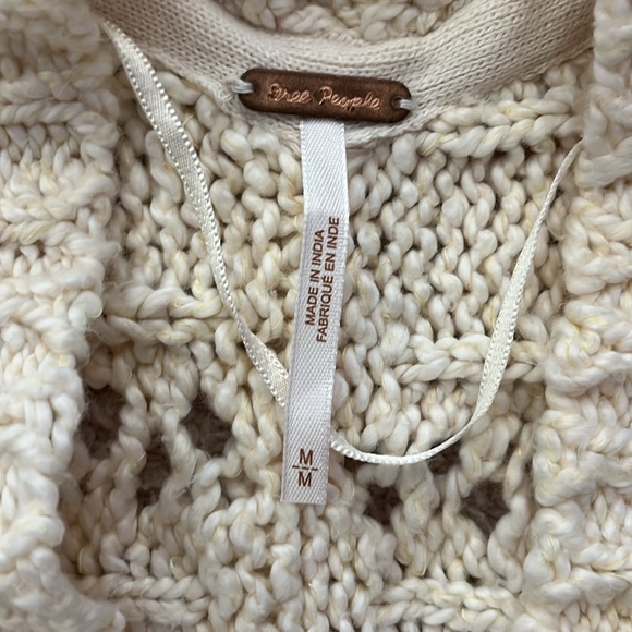 NEW Free People - Cable Stitch Cardigan, Ivory Size Medium - Picture 6 of 9